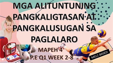 MGA ALITUNTUNING PANGKALIGTASAN AT .